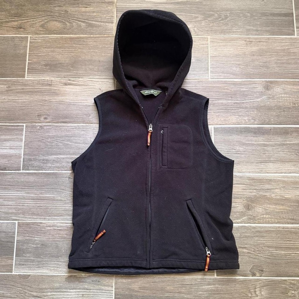 Black Eddie Bauer fleece vest size L